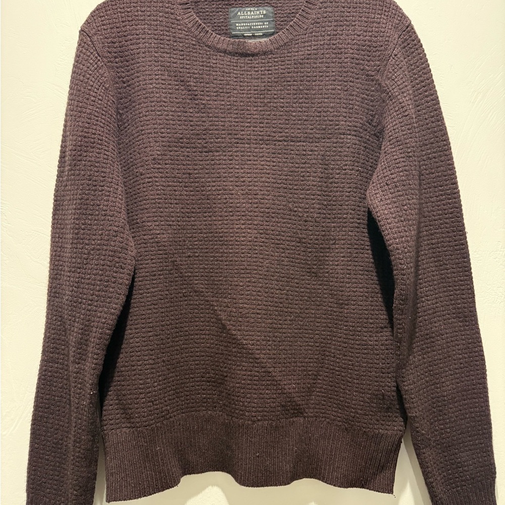 AllSaints Lambswool and Angora Crew Neck Sweater